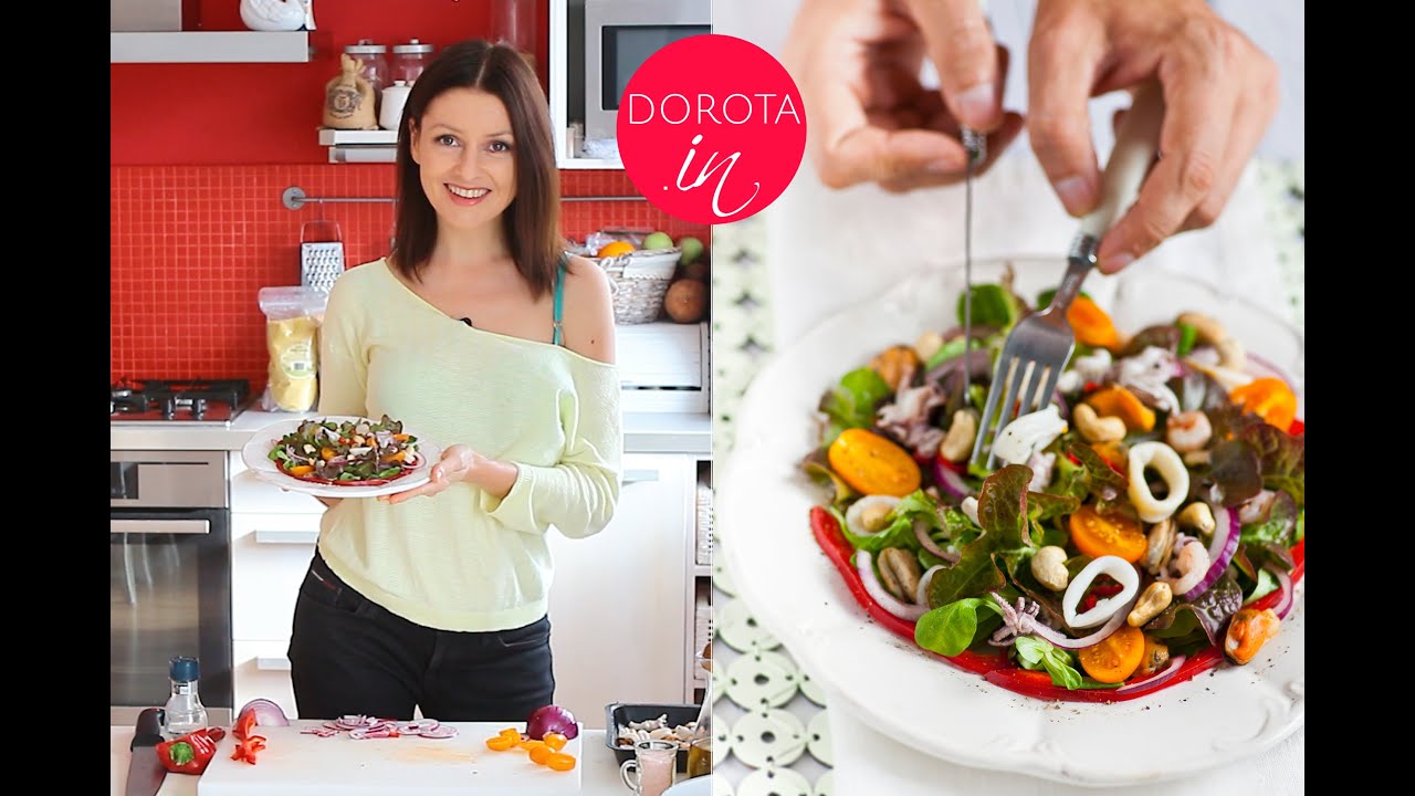 Sałatka z owocami morza  🦞🦑🦀🦐 | Dorota Kamińska