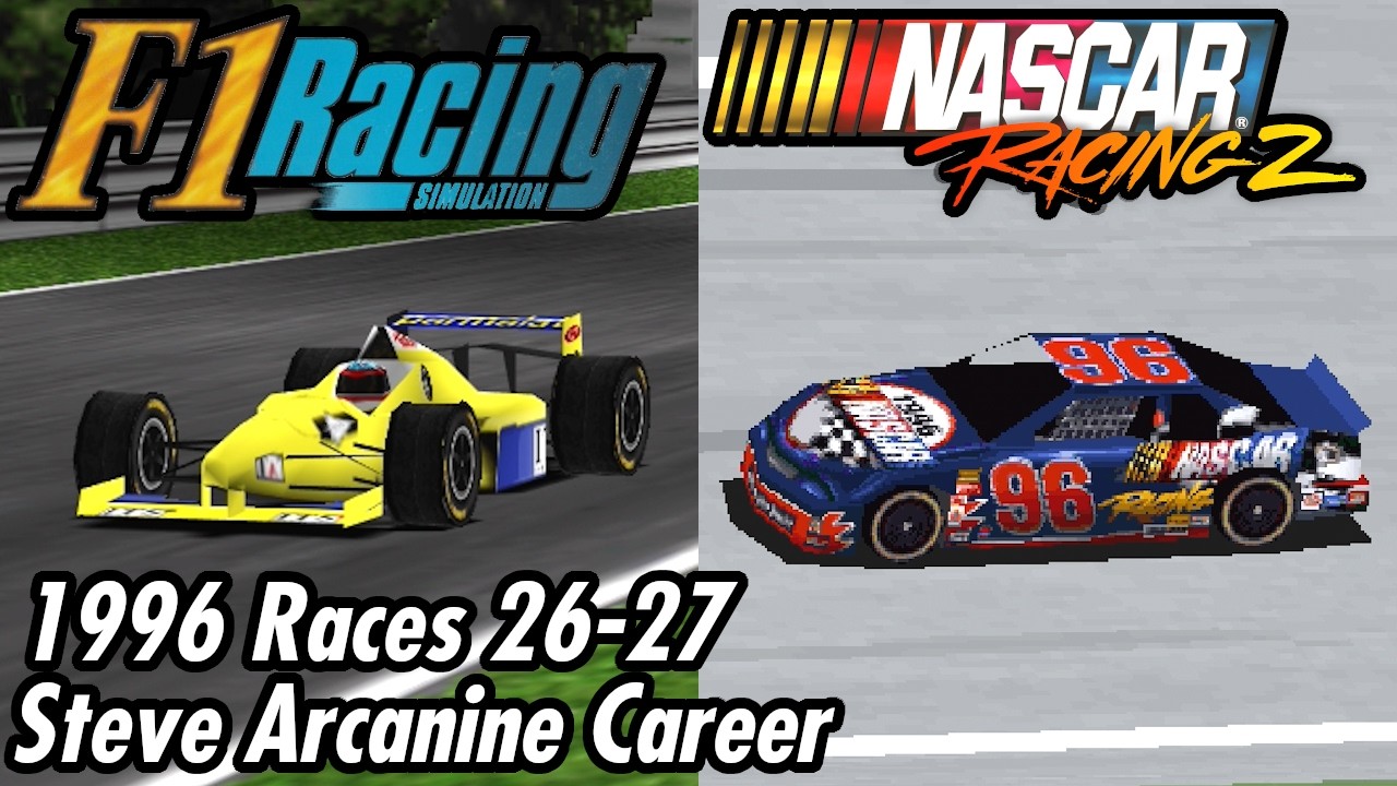 1996 German Grand Prix & DieHard 500 | F1 Racing Simulation (PC) | NASCAR Racing 2 (DOS)