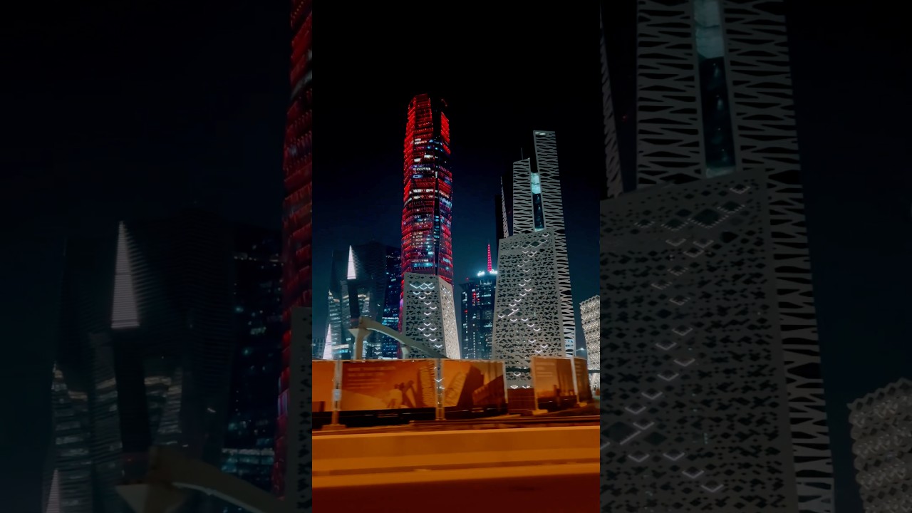 Late night glimpse of King Abdullah Financial District | KAFD #riyadh #saudiarabia #shorts