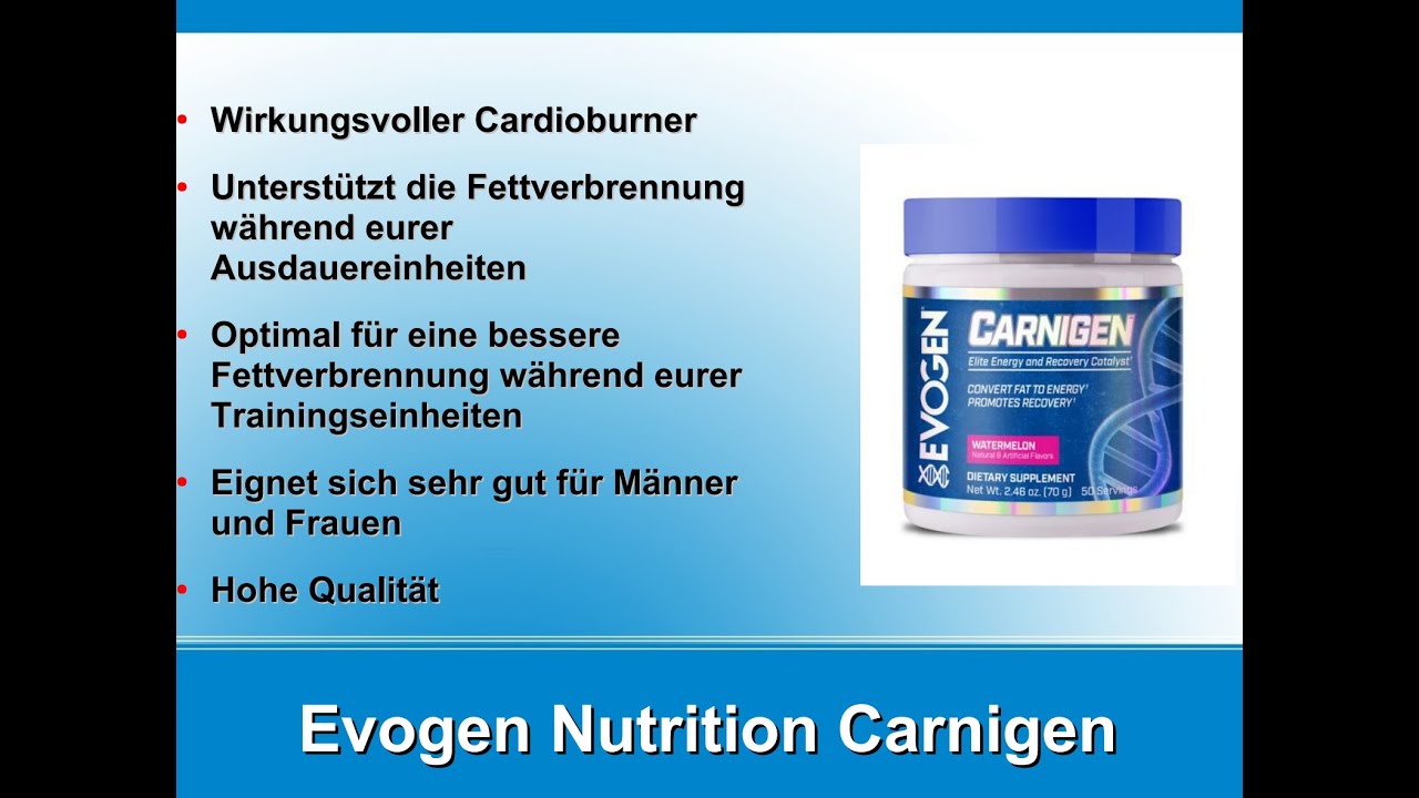 Evogen Nutrition Carnigen Review - Erfahrung - Wirkung