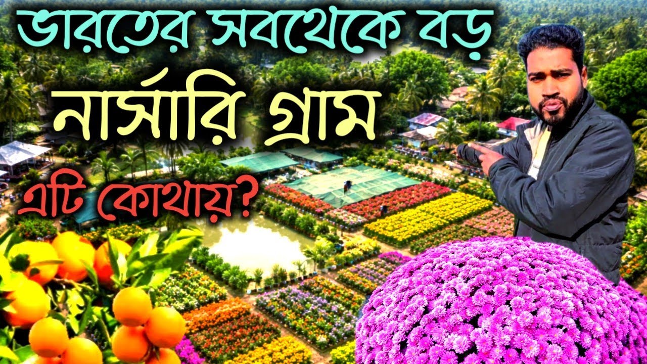 ভারতের সবথেকে বড় ফুল ফলের  নার্সারি গ্রাম  কি এটি কোথায় 🤔?
