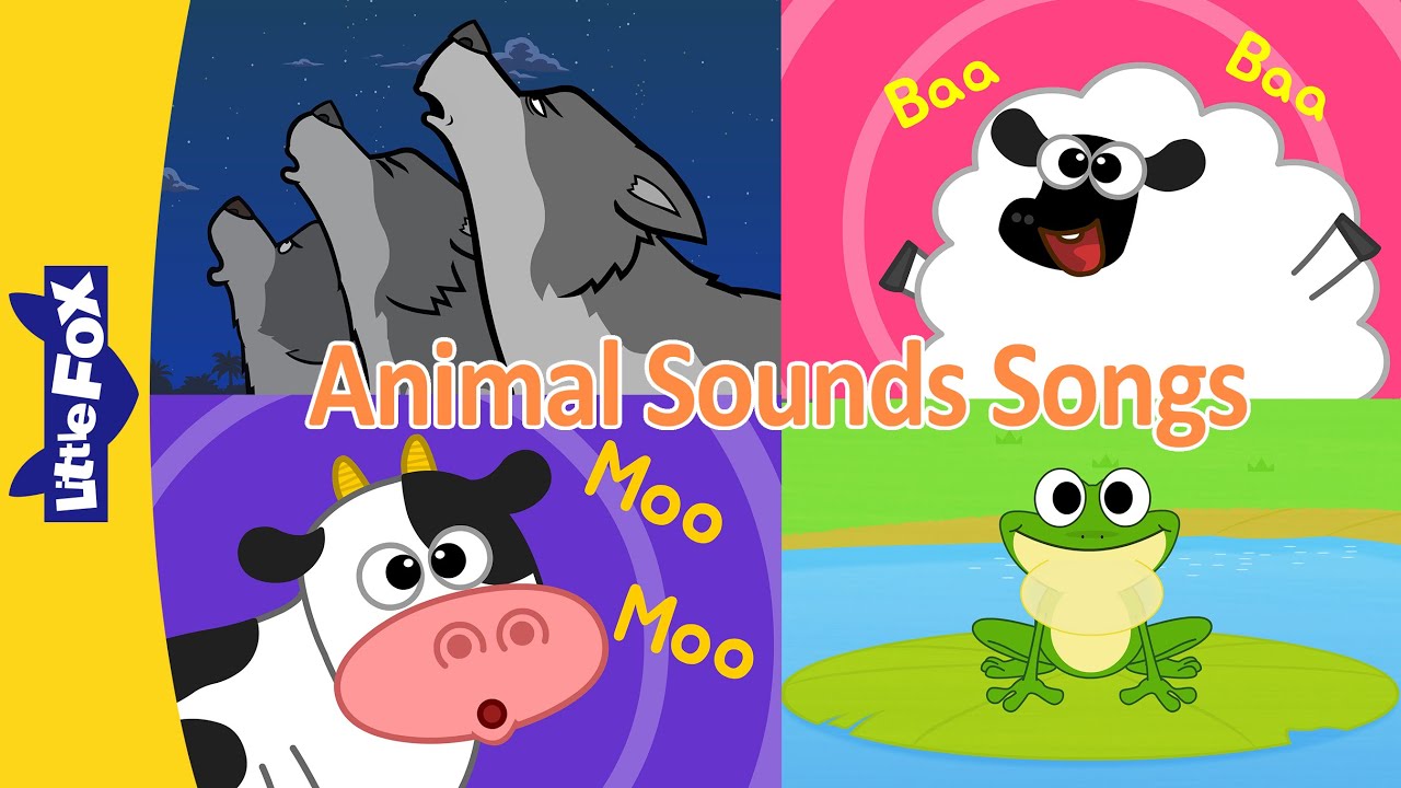 Animal Sounds Songs! Moo, Quack, Baa & More Fun Noises! | Fun Songs for Kids | Little Fox