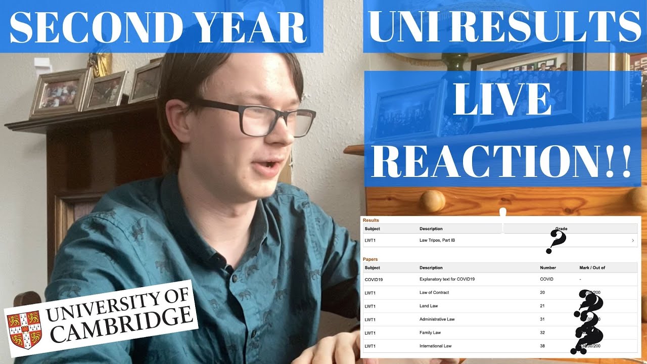 LIVE REACTION to my SECOND YEAR UNIVERSITY RESULTS!