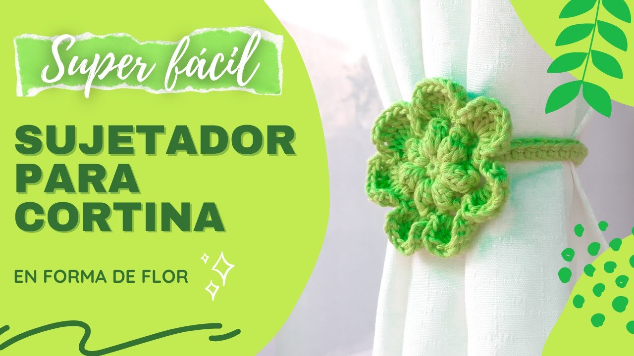 CÓMO HACER SUJETADOR PARA CORTINA EN FORMA DE FLOR| MUY BONITO| EXPLICADO PASO A PASO