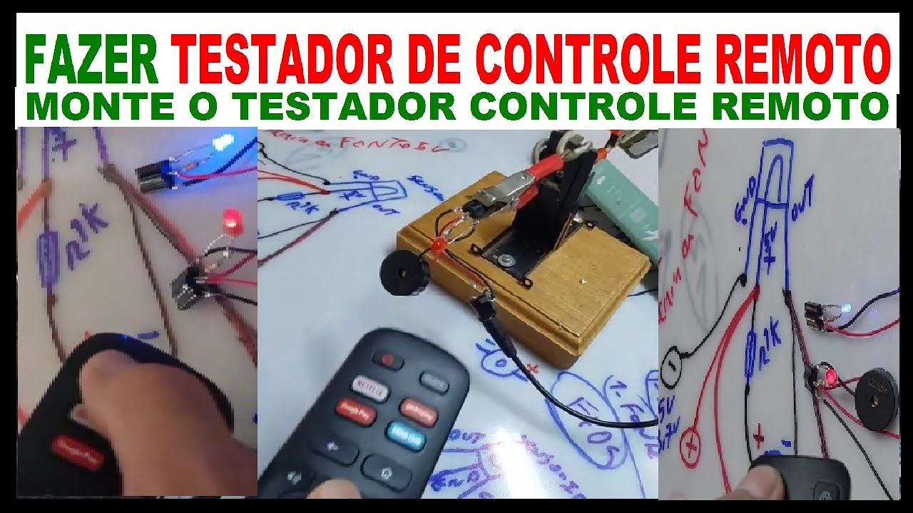 Como Fazer TESTADOR DE QUALQUER CONTROLE REMOTO CIRCUITO SIMPLES MONTE O SEU TESTADOR CONTROLE REMOT