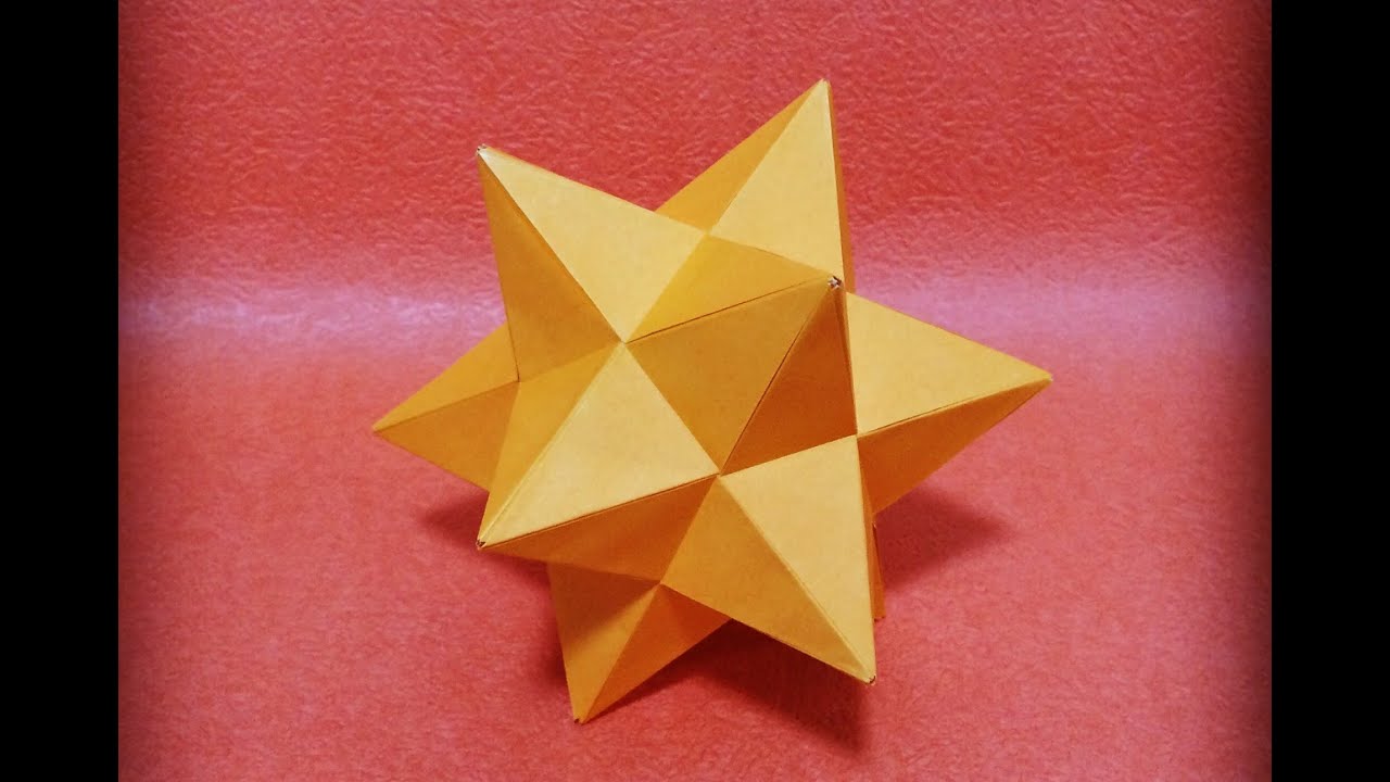 小星型十二面体を折ってみた　【ユニット折り紙】