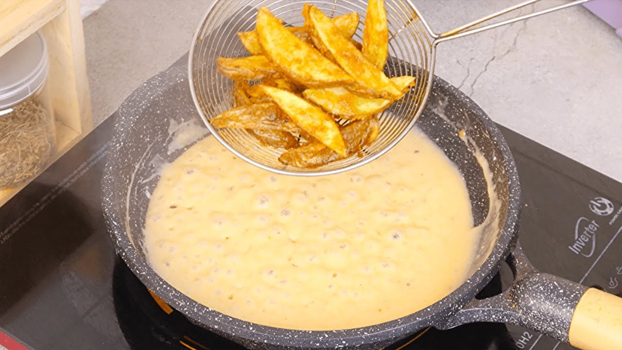 Easy Creamy Potato Fries | Easy & Crispy Snack Recipe #Food #Recipe
