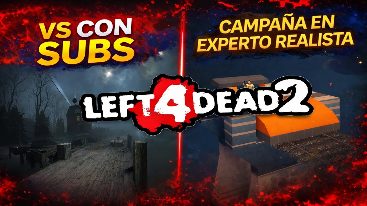JUGANDO VS CON SUBS | GLUBTASTIC EN EXPERTO REALISTA | LEFT 4 DEAD 2