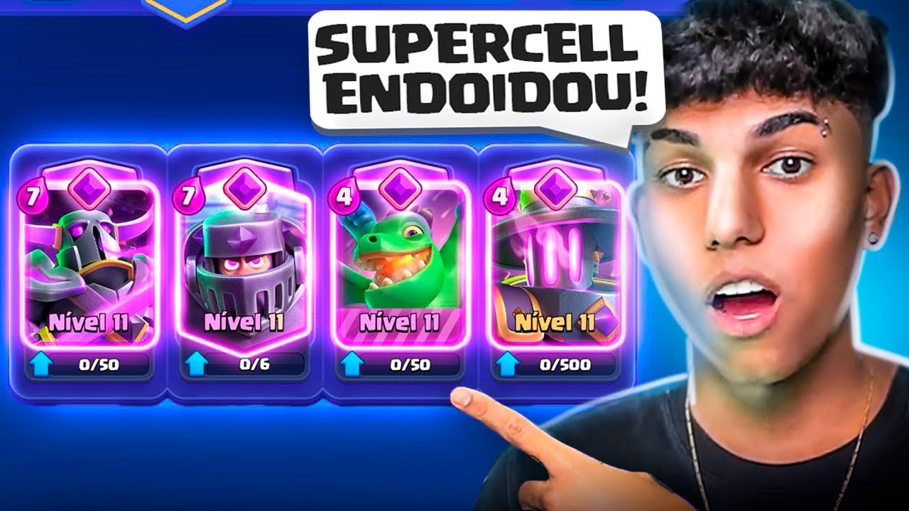 USEI 4 EVOLUÇÕES NO MESMO DECK DO CLASH ROYALE! 