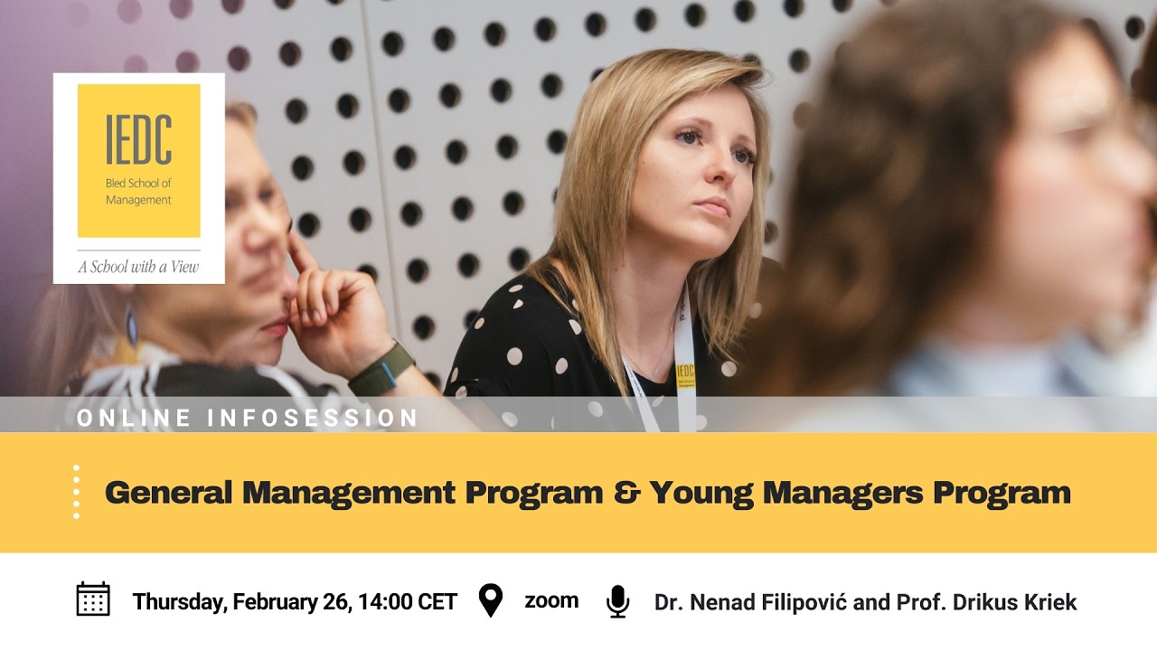 IEDC Infosession on GMP and YMP Programs, February 26, 2026