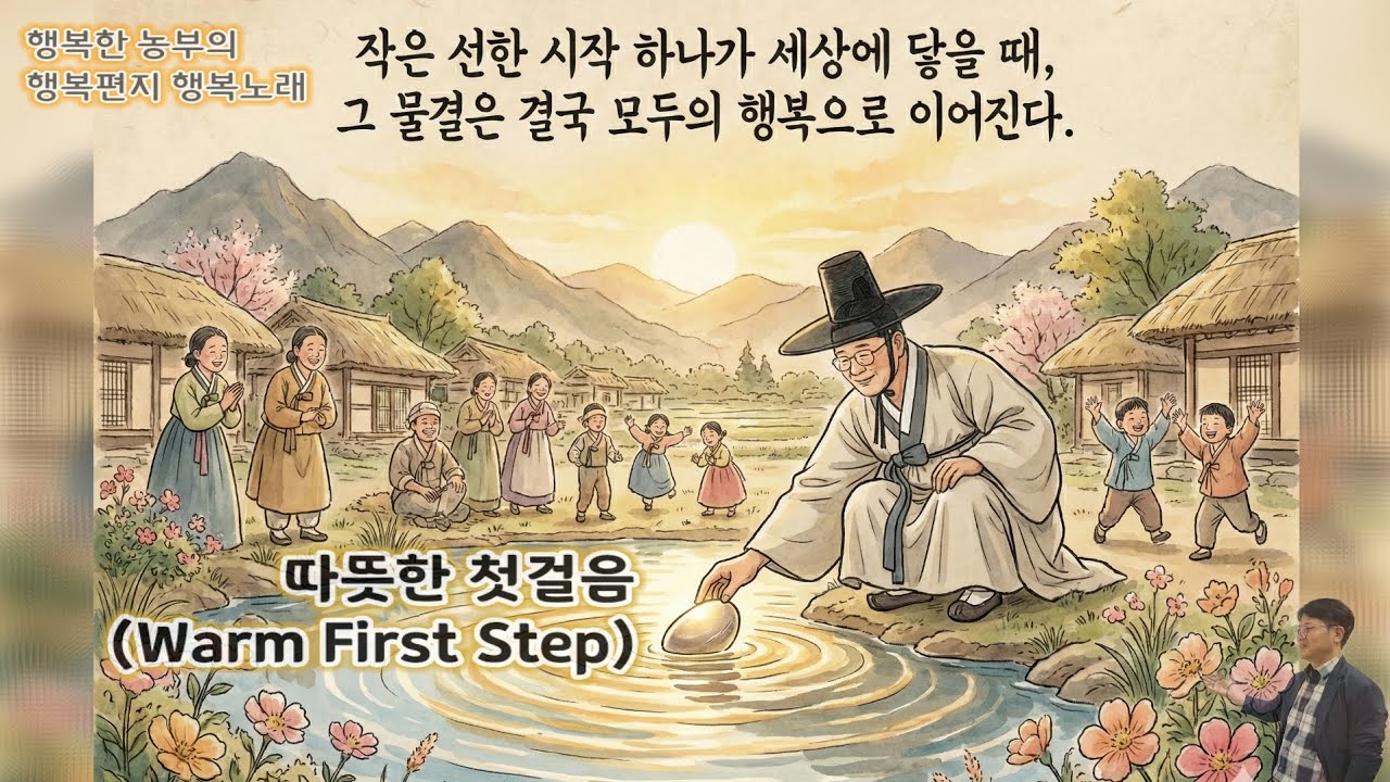 [행복편지-0982호] 따뜻한 첫걸음 (Warm First Step)  [행복노래-307] #행복편지 #행복연습 #세상애끌림 #행복한농부 #임실 #김철호