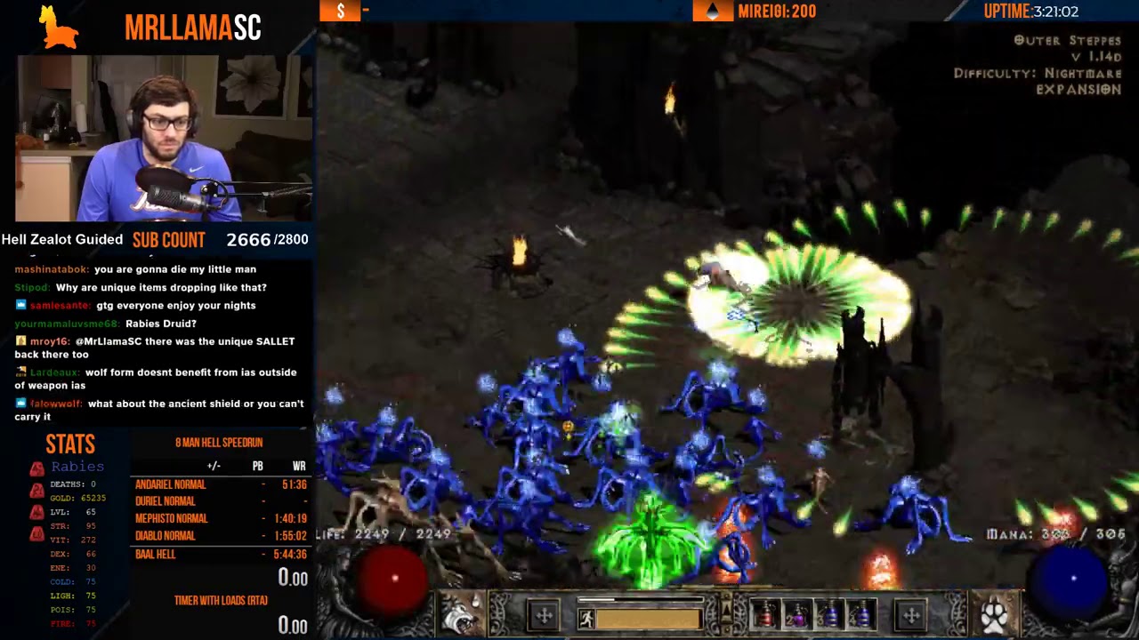 [Part 2] 45X DENSITY DIABLO 2 - RABIES (Poison Nova) DRUID!! - THE MOST INSANE STRAT YET
