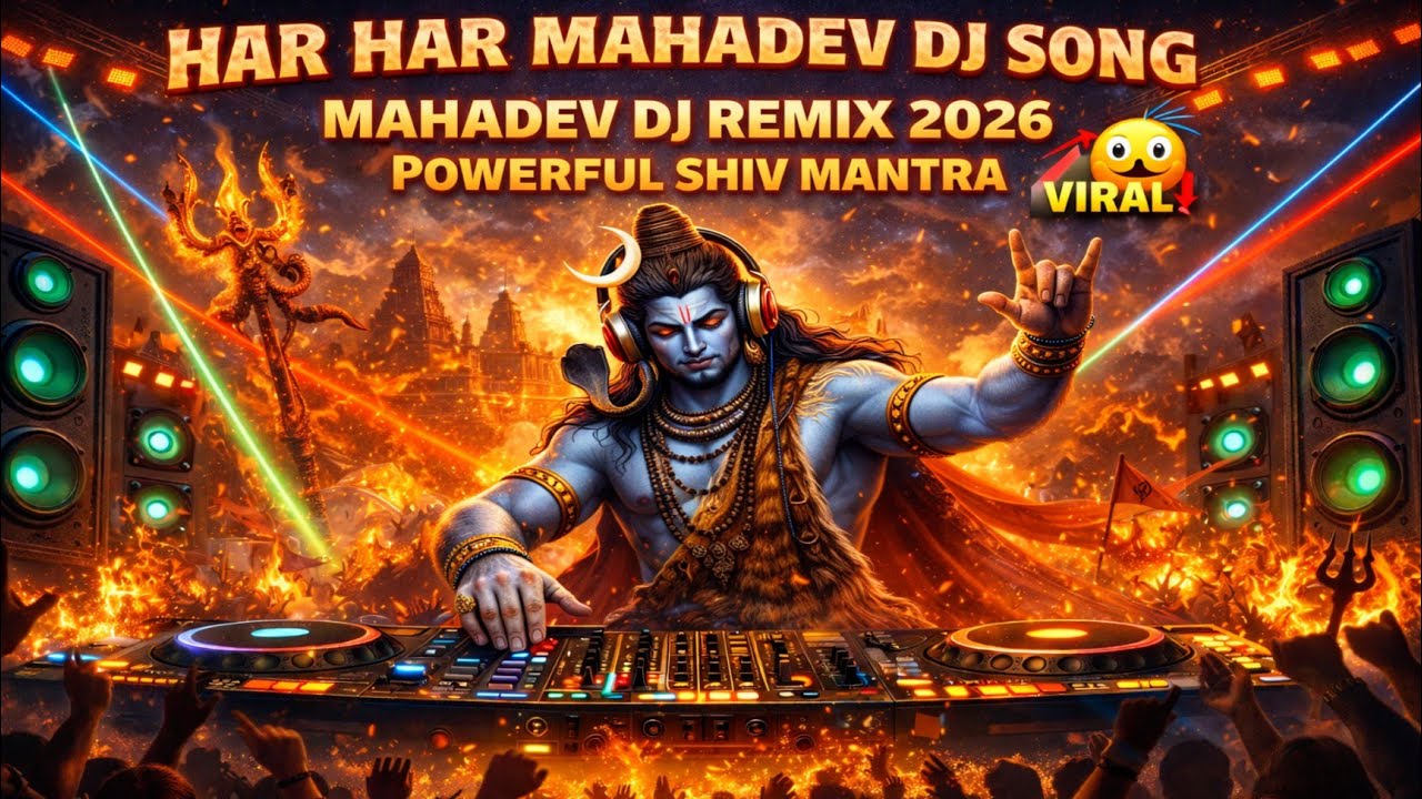 Har Har Mahadev DJ Song 🔱 | Mahadev DJ Remix 2026 🚩| Powerful Shiv Mantra 