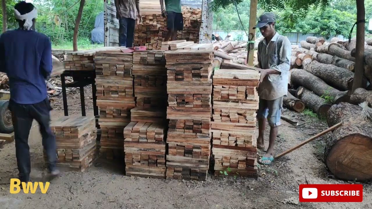 loading packing wood || Hard working sawmill workers #hardwork #skills #cutting #india #sawmill