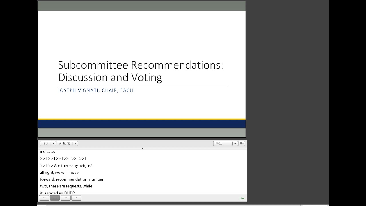 February 2020 Federal Advisory Committee on Juvenile Justice (FACJJ) Meeting