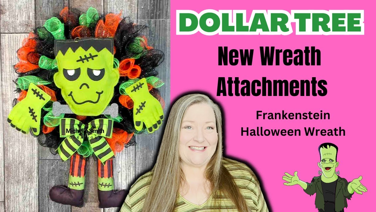 Frankenstein Halloween Wreath Tutorial New Dollar Tree Wreath Kits ~ Quick Easy & Fun Halloween DIY