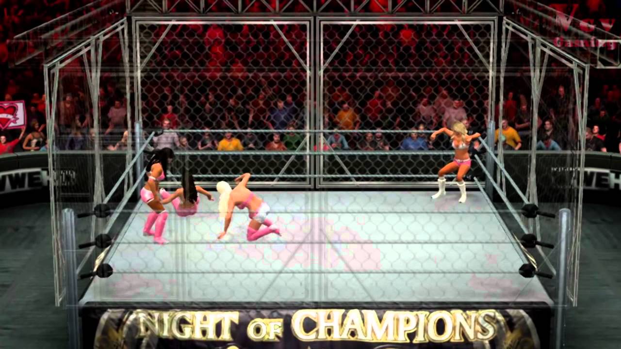 WWE Smackdown vs RAW 2011: Kelly v Layla v Maryse v Nikki 19/08/12 (For Márk Viczián)