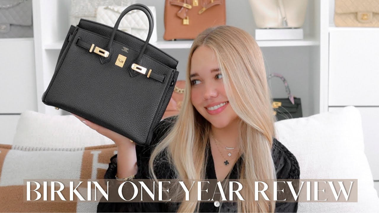 HERMÈS BIRKIN ONE YEAR REVIEW 🍊| IS IT WORTH IT? WEAR AND TEAR & MORE