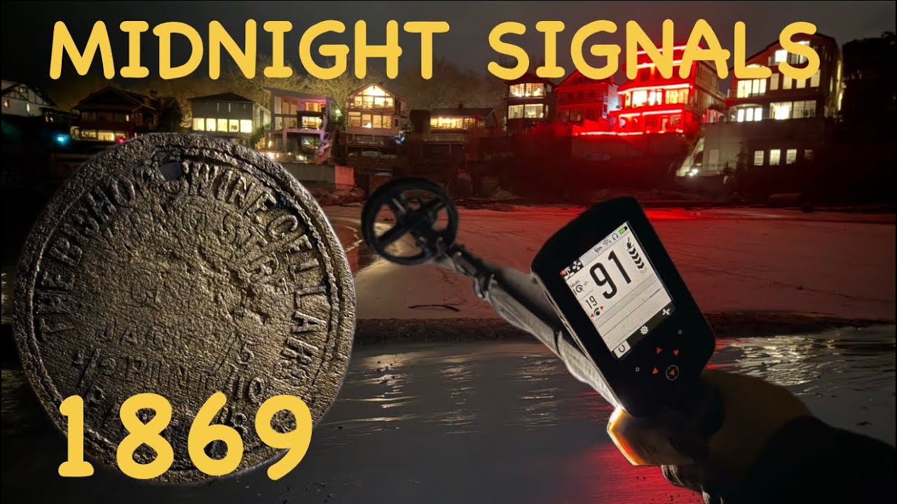 👉 A Signal From Another Century… #metaldetecting #beachmetaldetecting  #nightdetecting