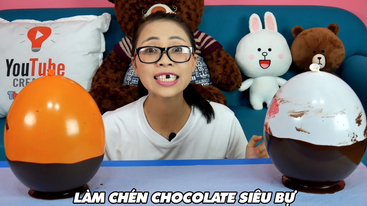 LÀM CHÉN CHOCOLATE SIÊU BỰ TỪ NHỮNG QUẢ BÓNG BAY LỚN