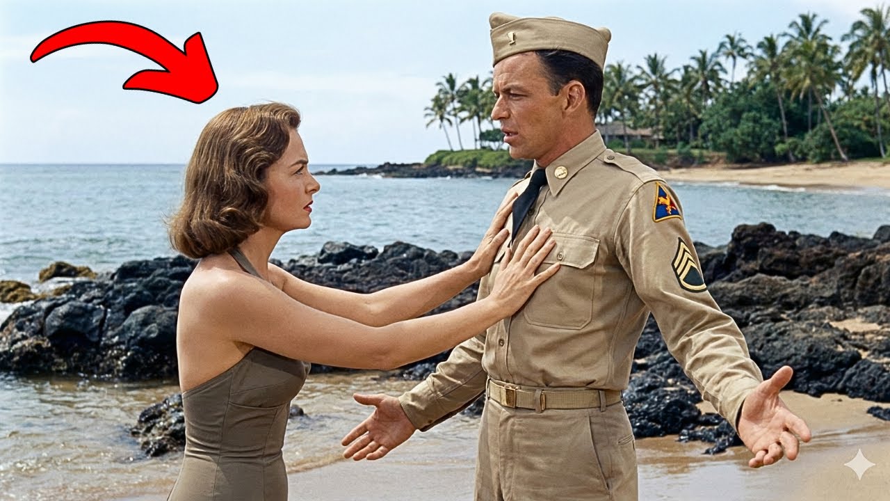 Donna Reed SE NEGÓ A Besar A Frank Sinatra En La Escena De La Playa — Las Cámaras Captaron La Verdad