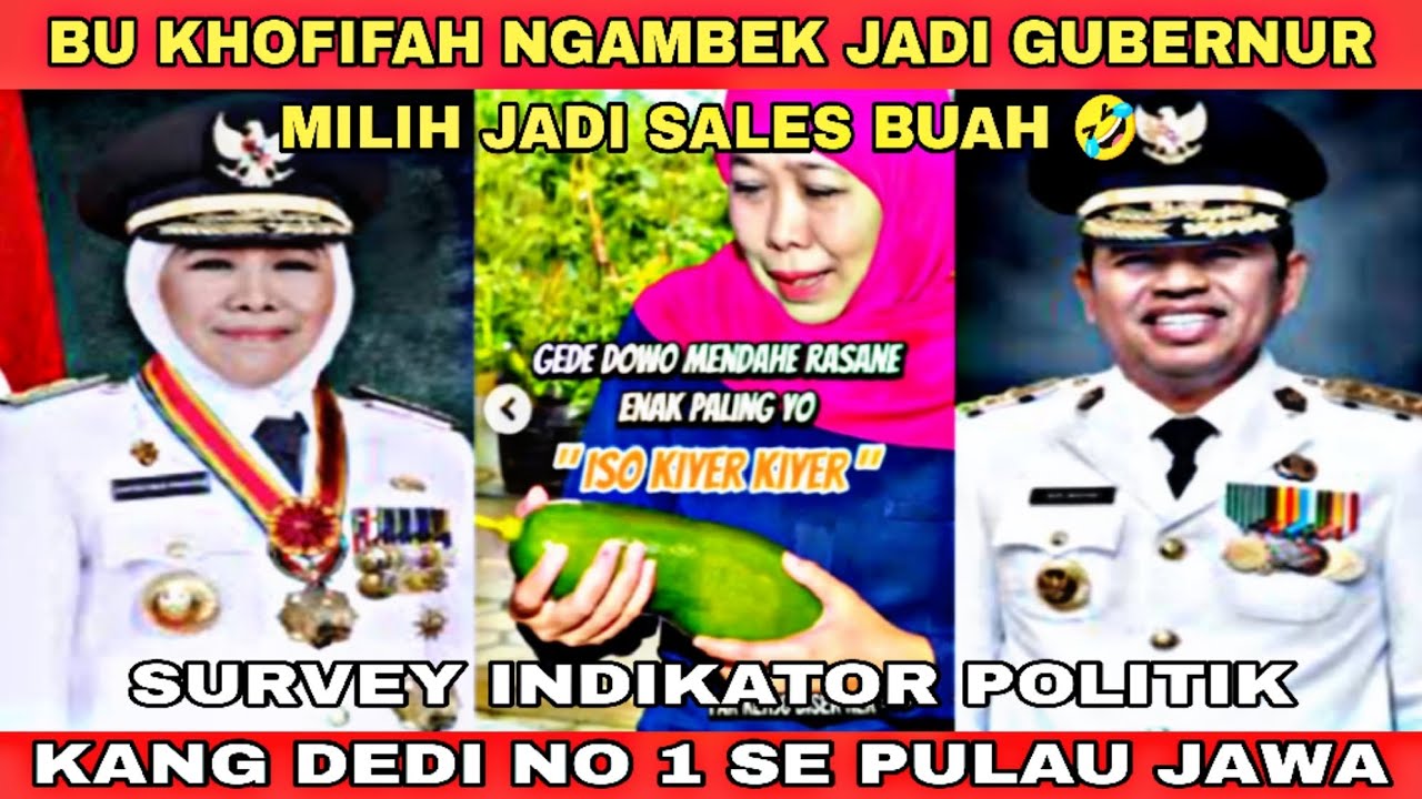 NGENES‼️ KANG DEDI BIKIN GUBERNUR JATIM BU KHOFIFAH JADI SALES BUAH