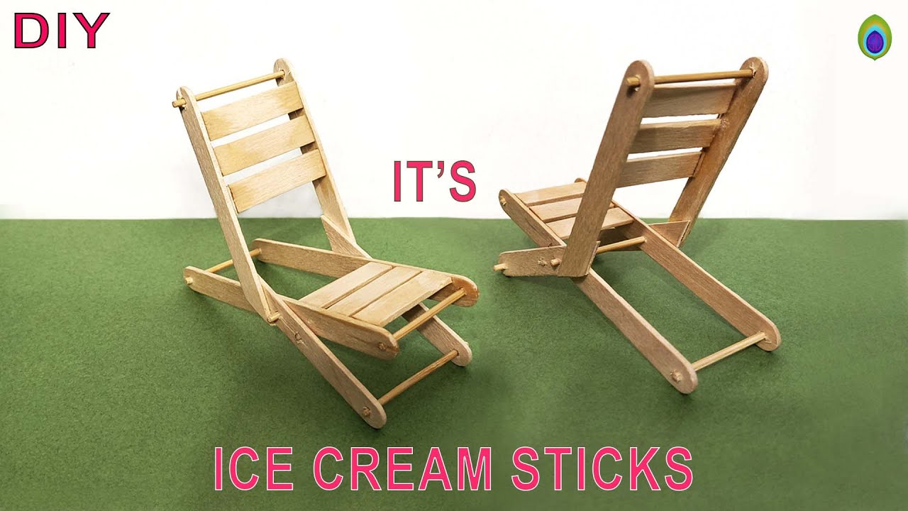 DIY How to make Folding Chair with Ice Cream Sticks | आइसक्रीम स्टिक से बनाये प्यारी कुर्सी