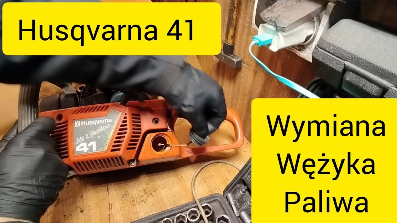 Husqvarna 41,odpaliła i zgasła ,uszkodzony wężyk paliwowy -naprawa