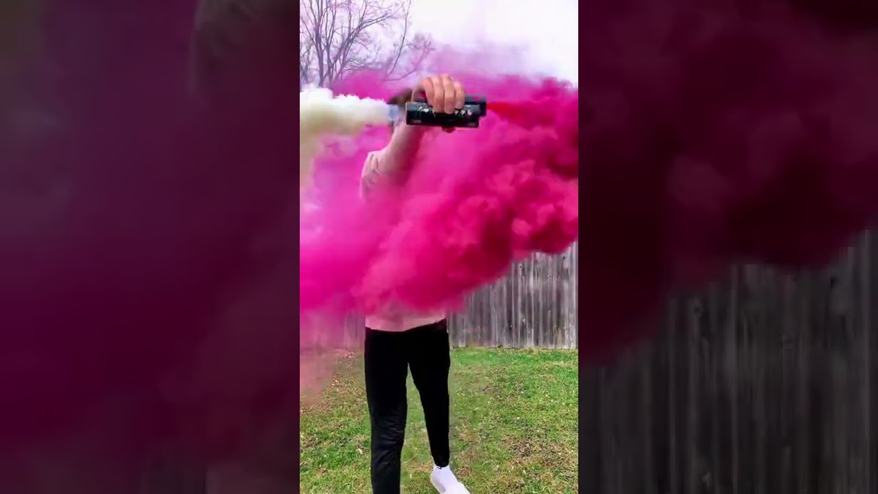 Cool Color Combination - Pink and White Smoke Bombs 🤌🏽