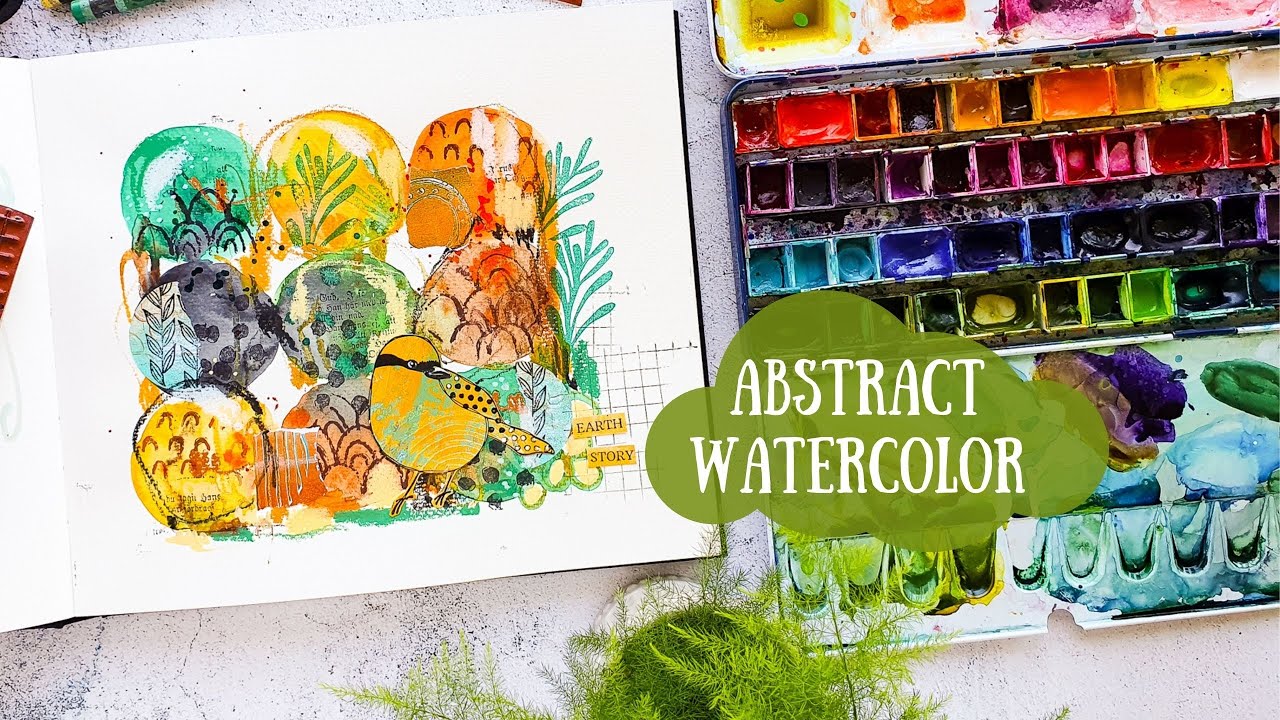 Watercolor Art Journal Page - Mixed Media for Beginners