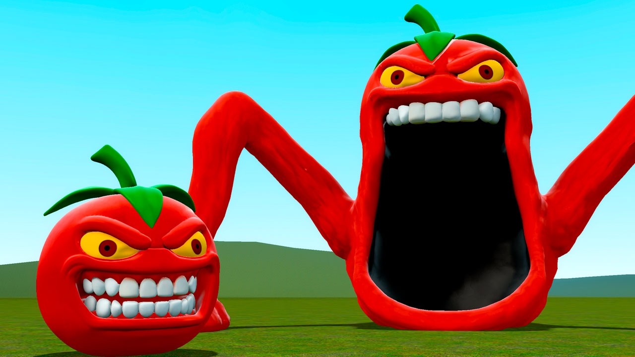 WHAT IF PSYCO TOMATO BECOMES HUNGRY PSYCO TOMATO SEA EATER FOR ROBLOX In Garry's Mod!