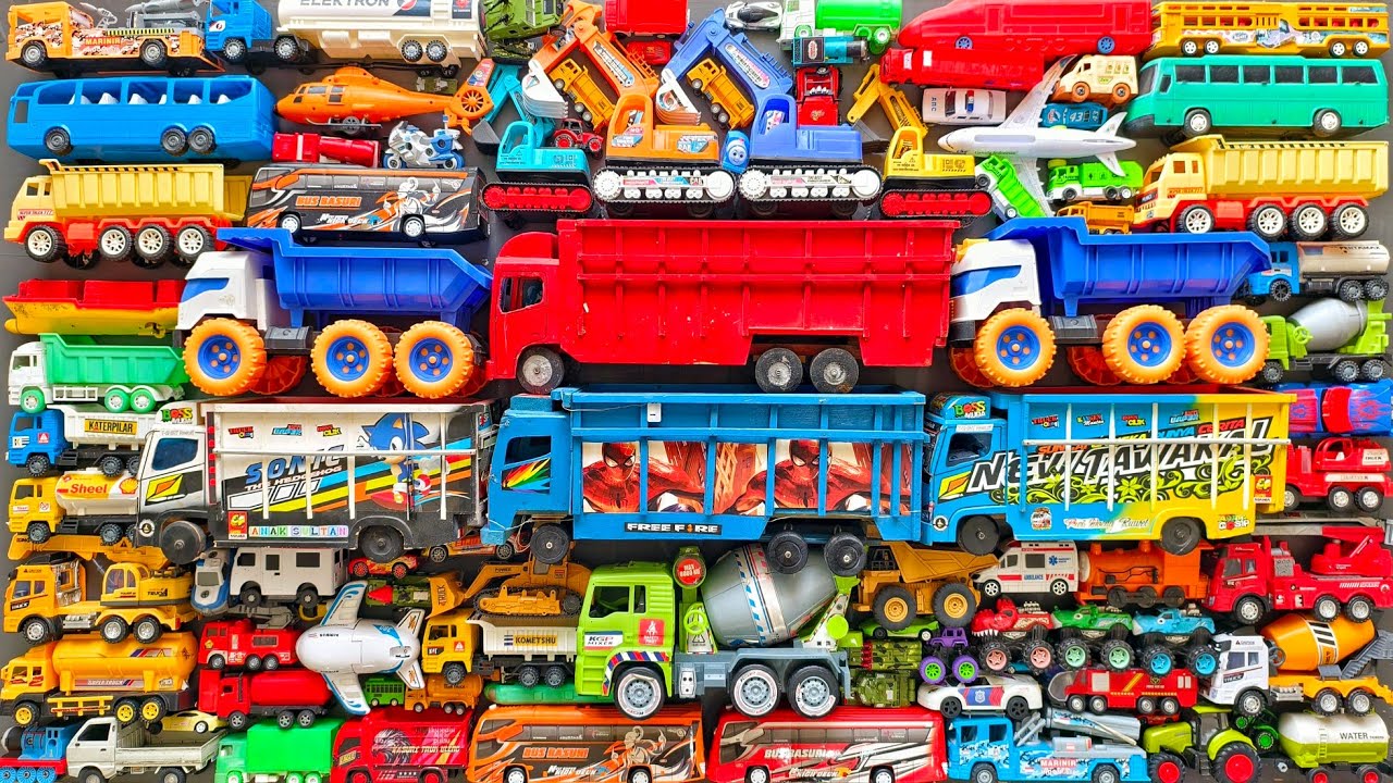 Mobil Mobilan Truk Oleng , Mobil Truk Molen, Mobil Balap, Truk Pasir, Excavator, Mobil Roket, Damkar