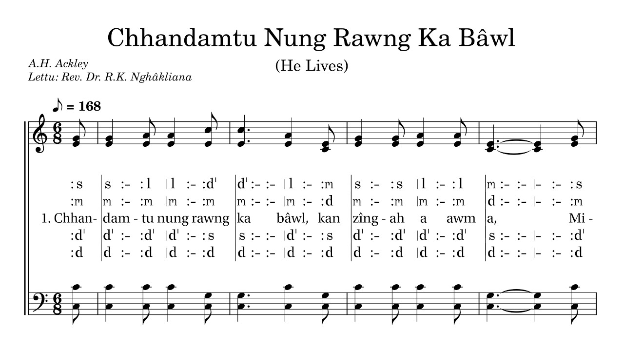 KHB 292 | Chhandamtu Nung Rawng Ka Bawl (He Lives) | A Capella
