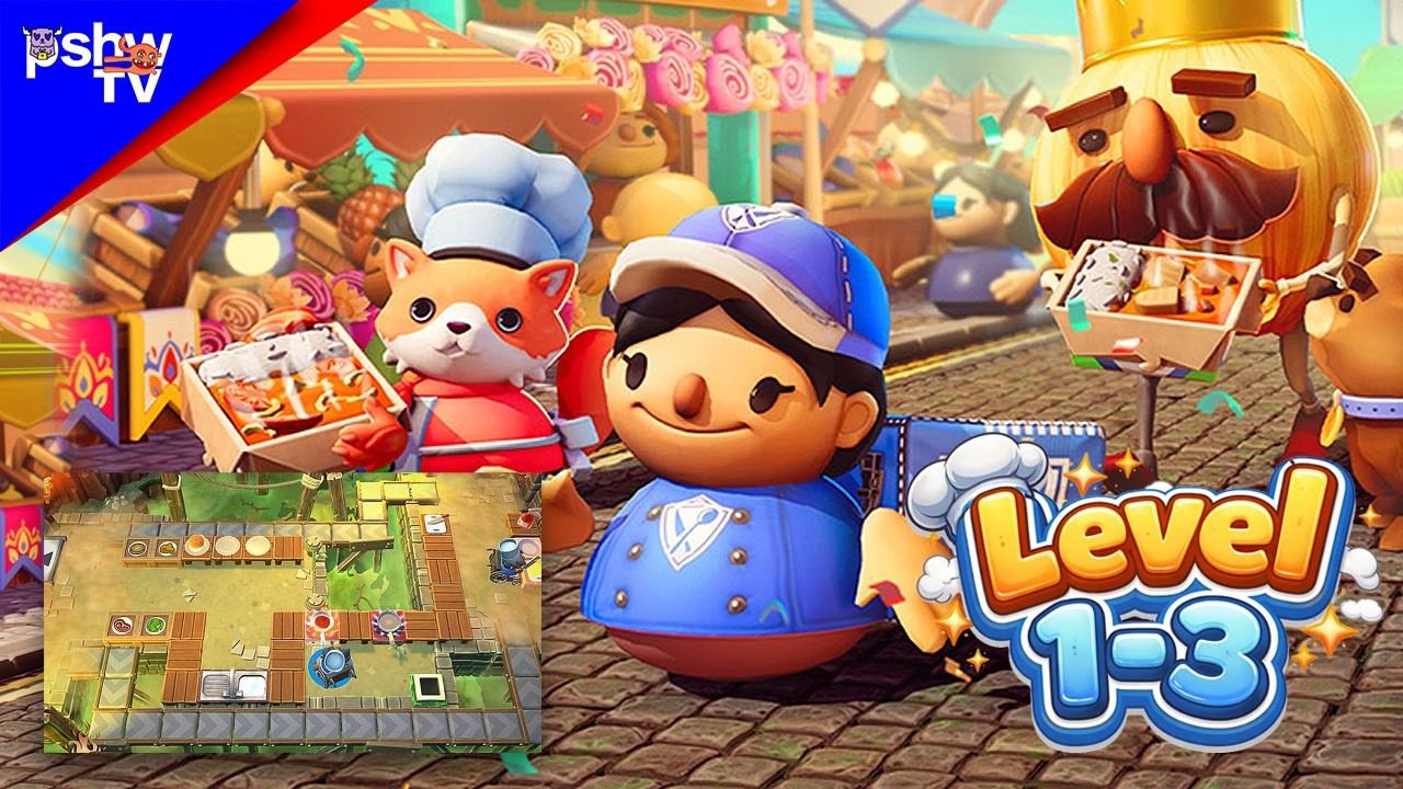 PS4 - OVERCOOKED! Gameplay (Level 1-3)