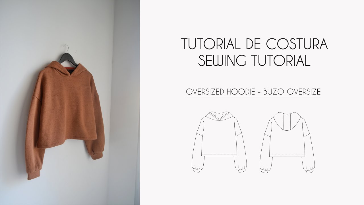 Tutorial buzo oversize con capucha - Oversized hoodie tutorial - Mercadito de moldes