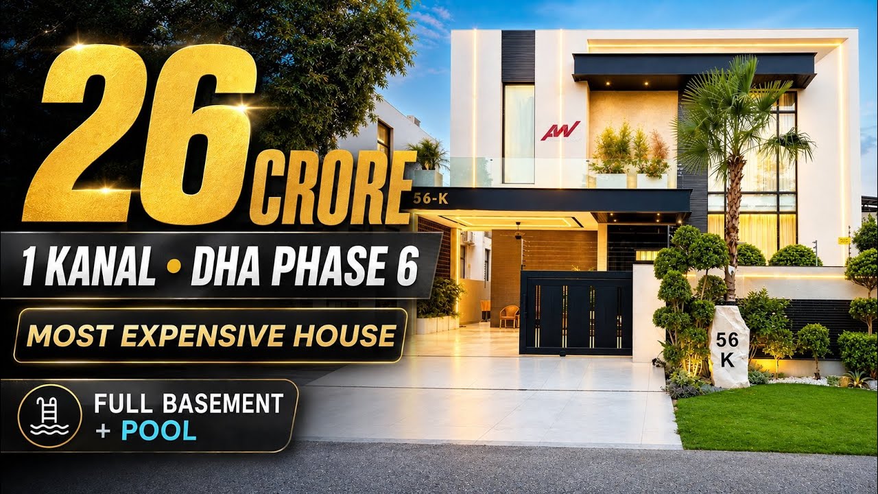 1 Kanal Luxury House in DHA Phase 6 | Full Basement + Swimming Pool | Fully Furnished | 26 Crore