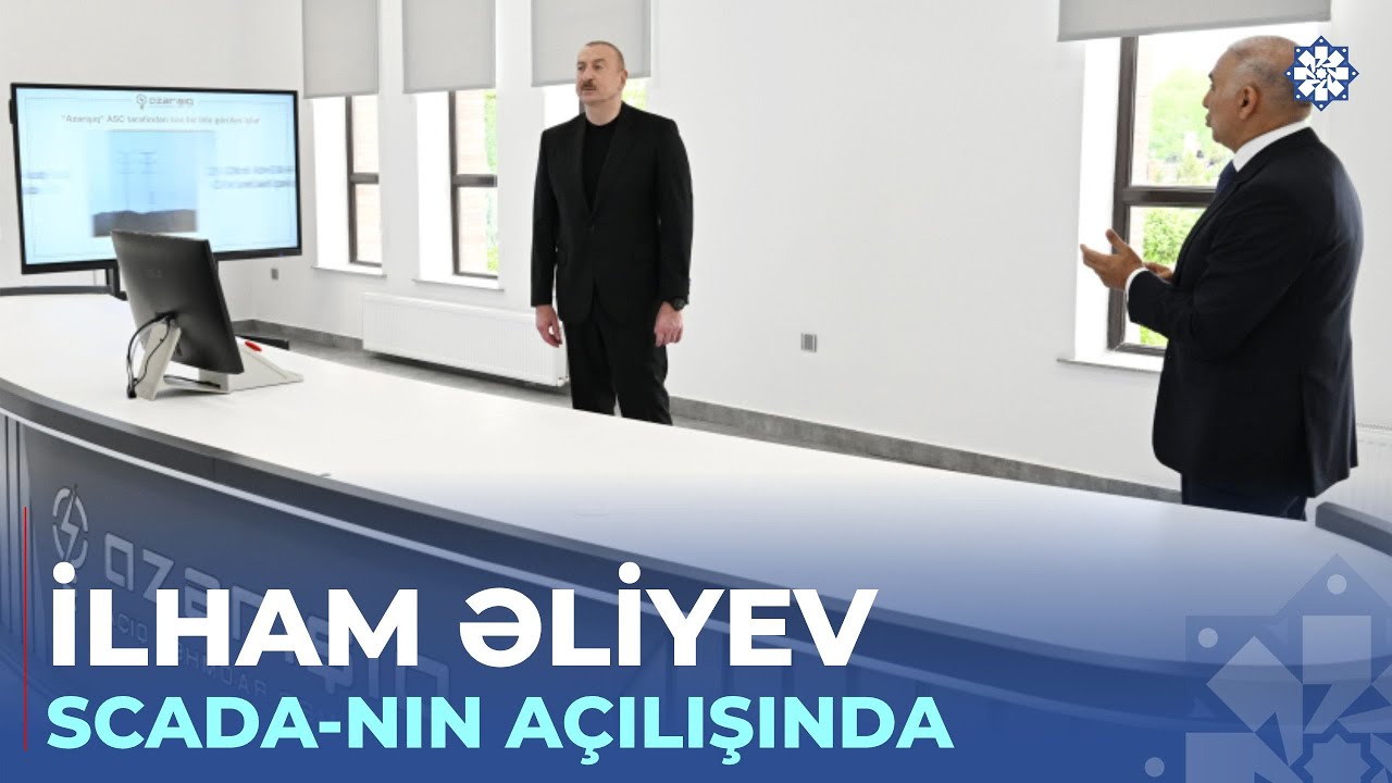 Prezident Yevlaxda Mərkəzi Aran Regional SCADA İdarəetmə Mərkəzinin açılışında iştirak edib