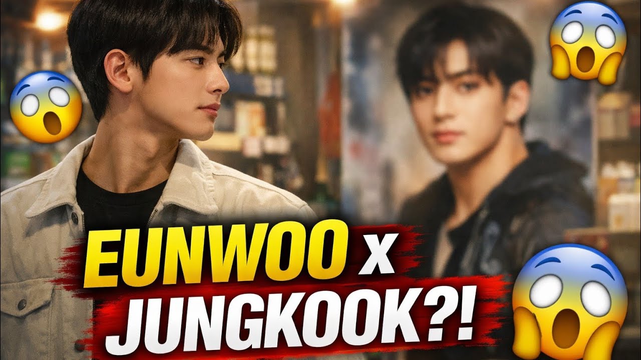 TODAY’S NEWS 😱 Cha Eunwoo Caught Visiting a Shop with a Jungkook Poster