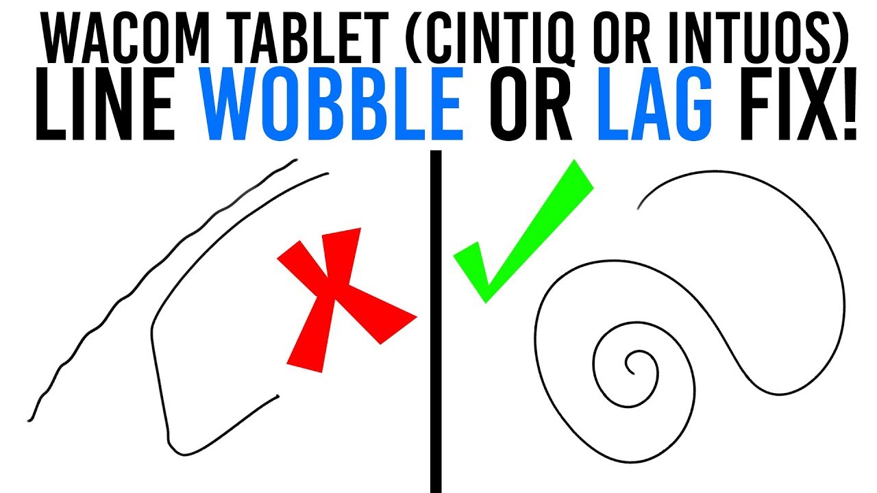 WACOM LINE LAG OR WOBBLE FIX! 2018 (Cintiq or Intuos)