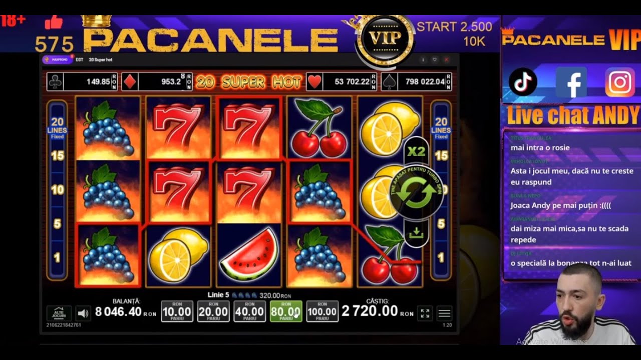 🎰SESIUNE PUTERNICA 20 SUPER HOT🎰4300 RON PE RAPID🎰PACANELE LIVE💣💣