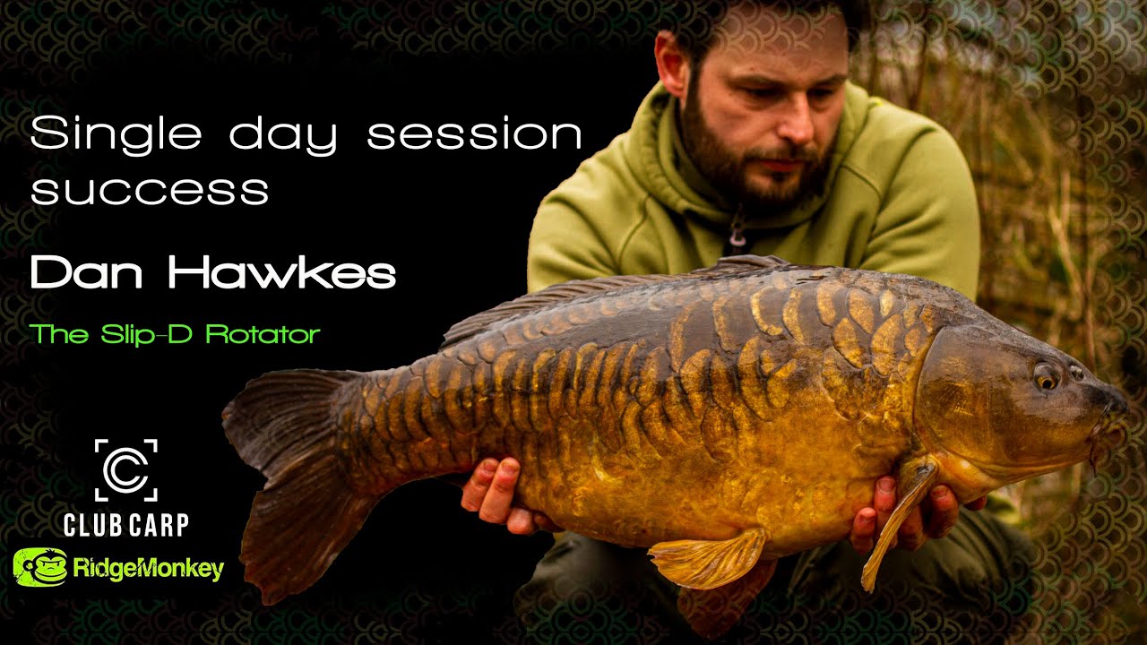 Dan Hawkes Slip D Rotator strikes again, Chilston Stour carp fishing.