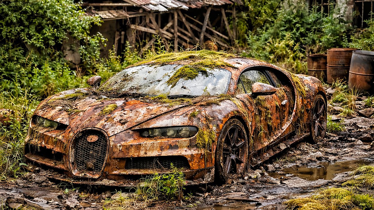 Abandoned Bugatti Chiron Full Restoration | Satisfying ASMR Transformation (4K)