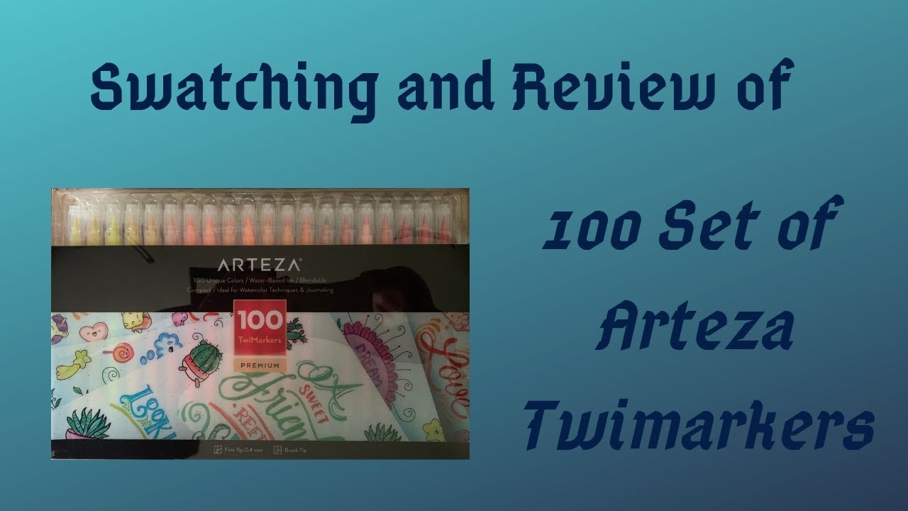 Swatching and Review of 100 Set of Arteza Twimarkers