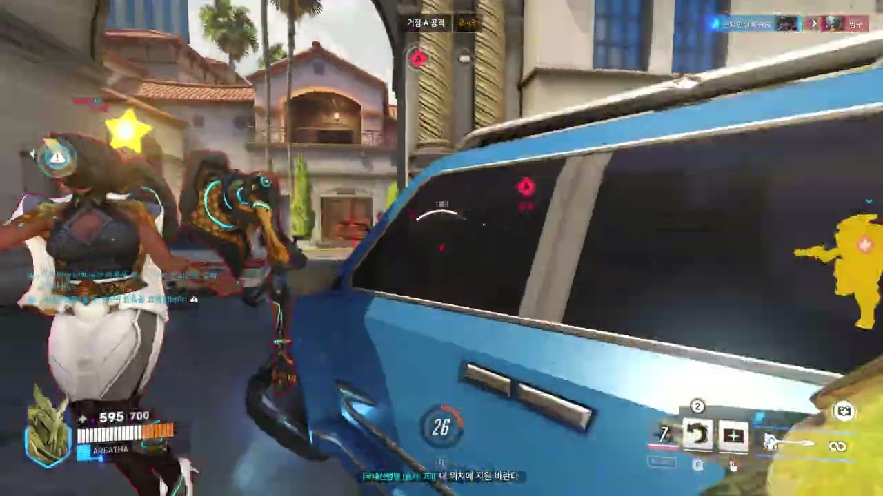 [Overwatch] 빠른대전 언랭 탱커 라인하르트 할리우드