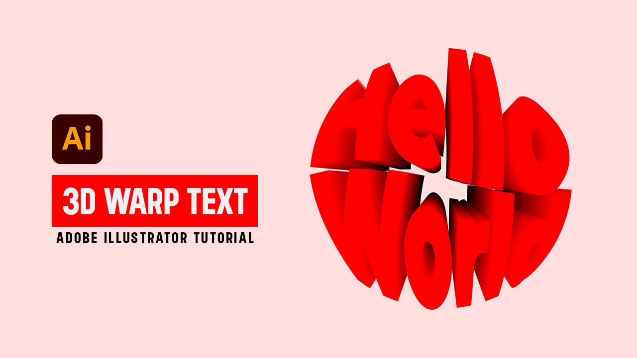 How to create 3D wrap text in Adobe Illustrator | Speed Art | Grafix Mentor