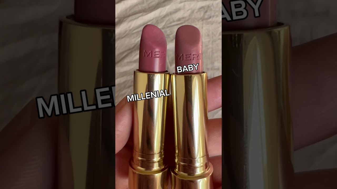 MERIT BEAUTY Millenial and Baby lipstick