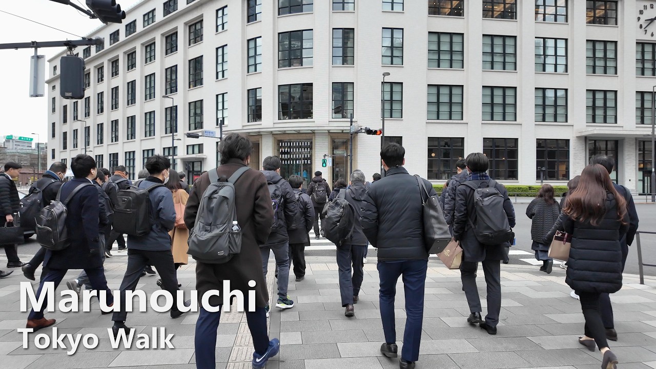 Marunouchi Morning Walk – Commuters and Quiet Order | Tokyo 4K