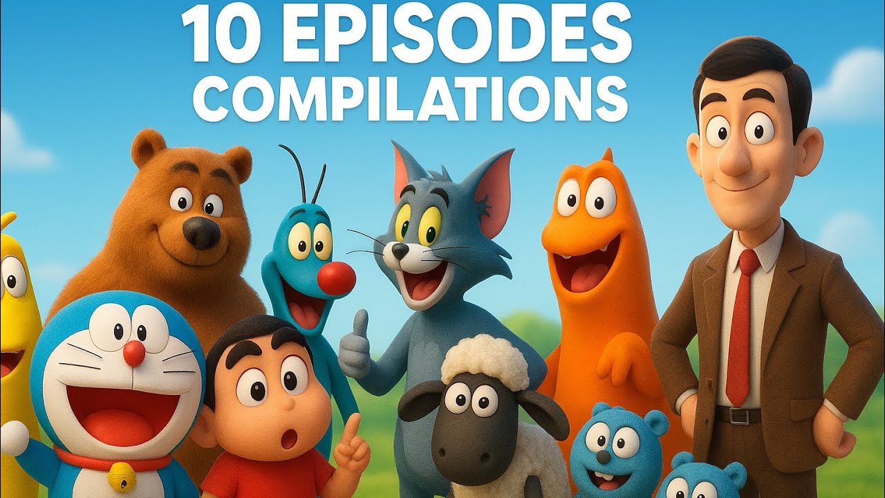 Top 10 Cartoon Legends in One Video Doraemon, Oggy, Shinchan, Tom & Jerry & More | Funny Compilation