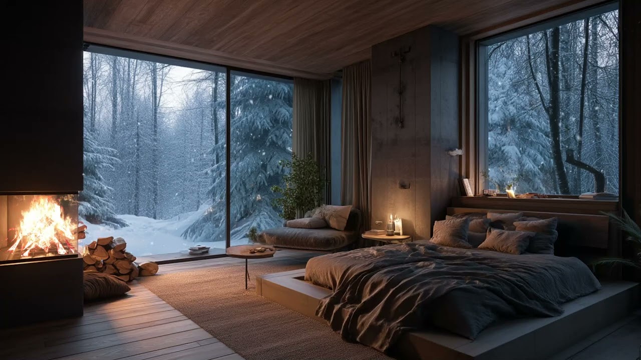Embers of Silence – Cozy Fireplace Piano