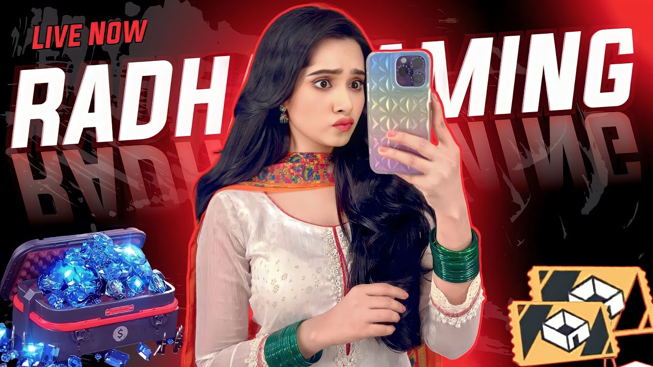 🔴FREE FIRE GIRL LIVE 😍 GUILD TEST || REDEEM CODE GIVEAWAY || DAY 1756 #RadhaGaming27 #freefirelive